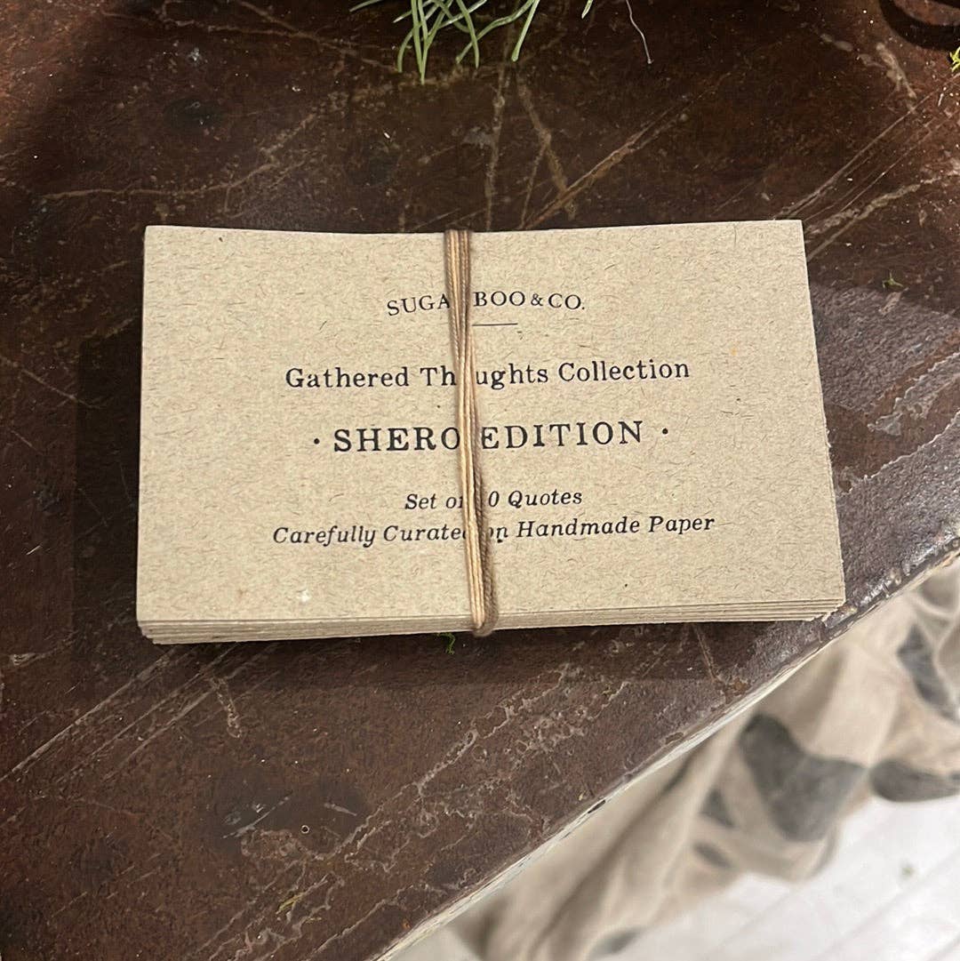 50 Gathered Thoughts of Sheros on Handmade Paper