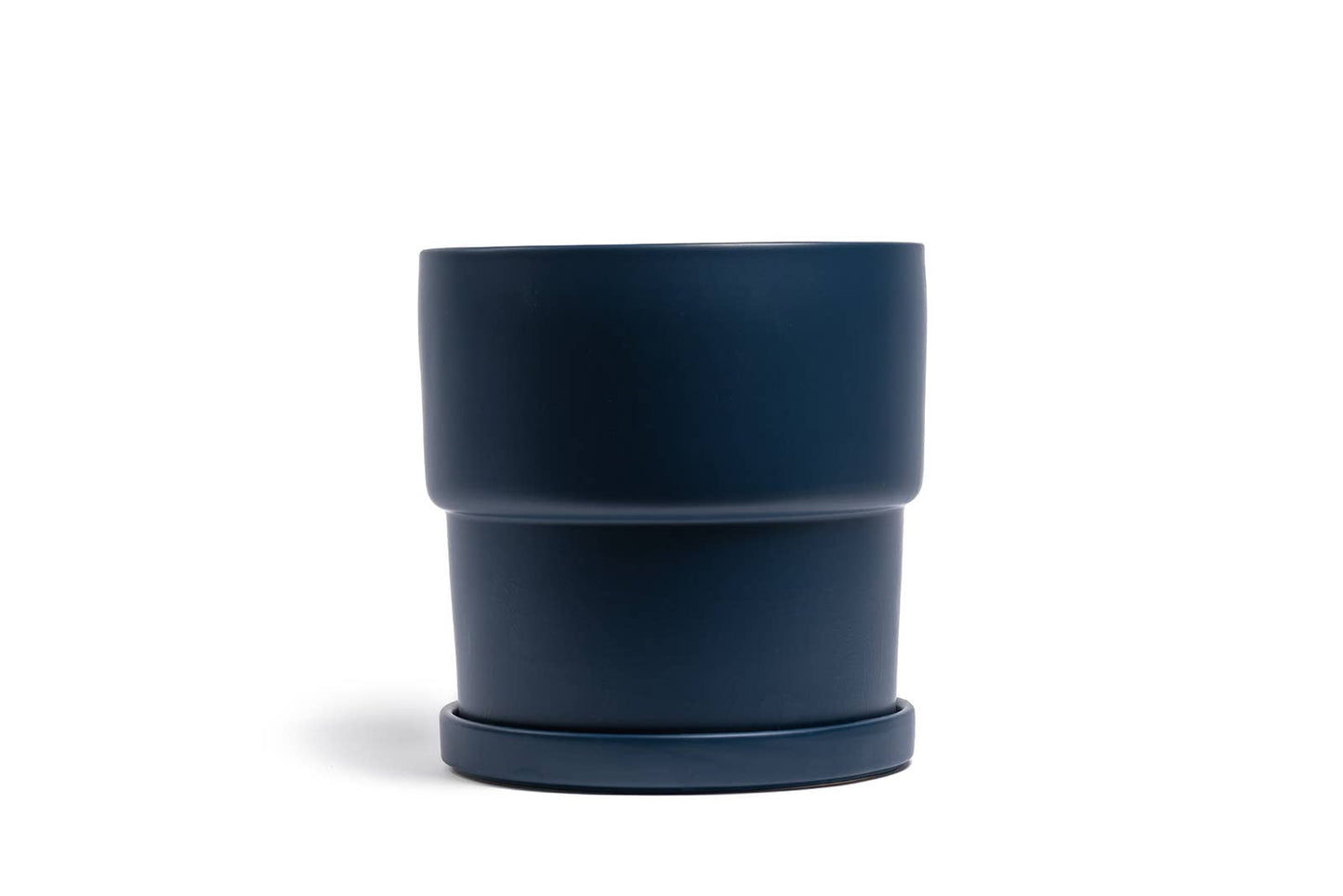 4.5" Calyx Pots w/Saucers White Sesame