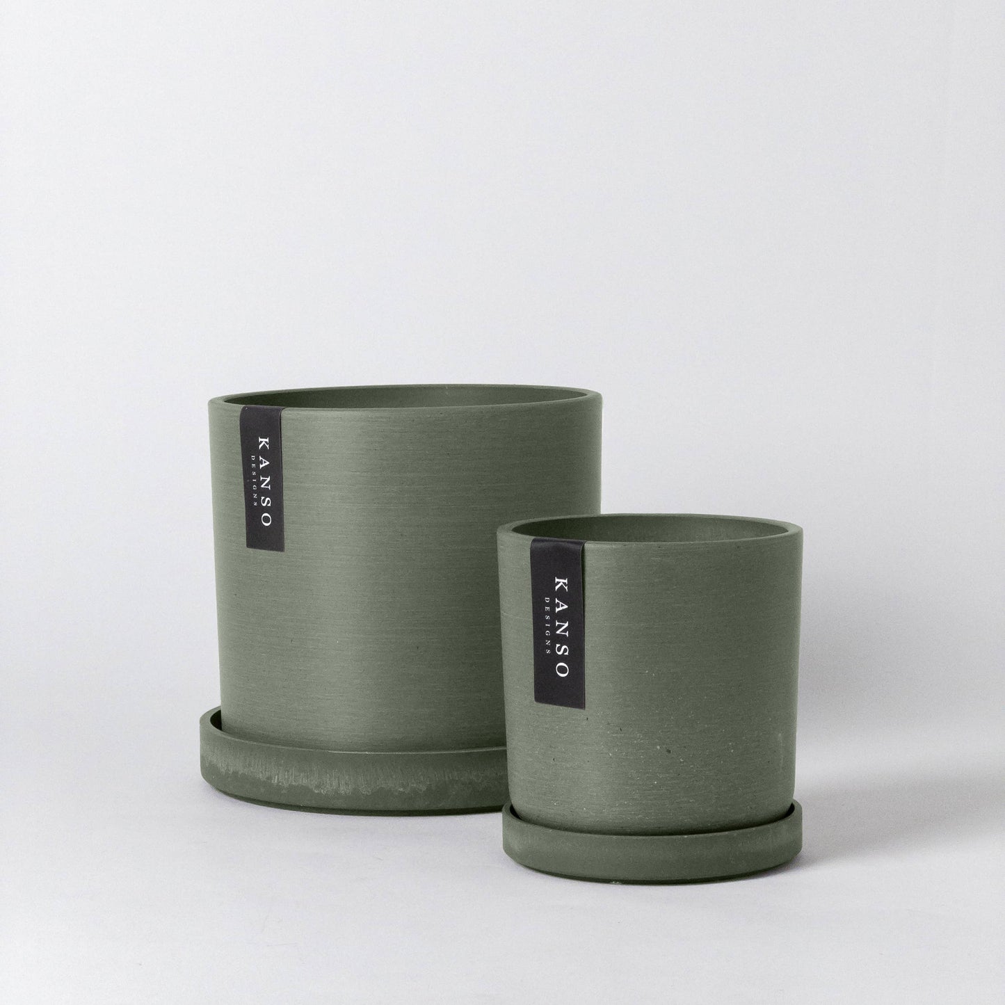 7" & 4" Signature Planters & Saucer | Earth Tones: 7" Only / Black