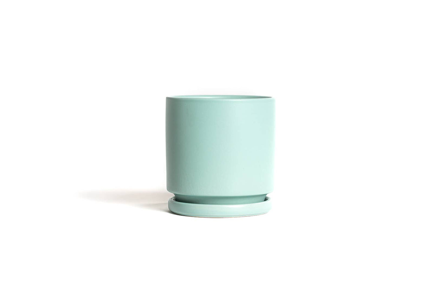 4.5" Gemstone Cylinder Pots with Water Saucers