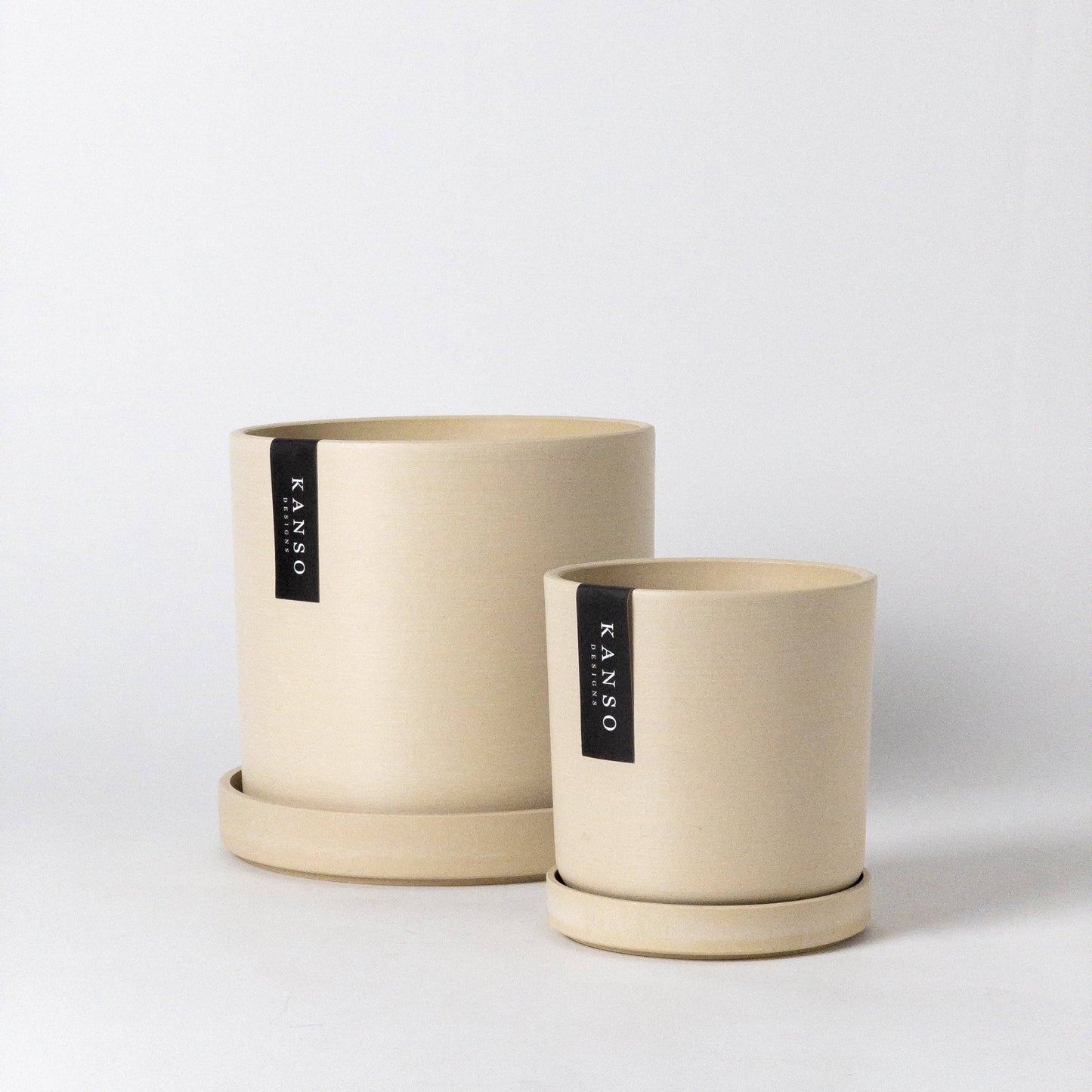 7" & 4" Signature Planters & Saucer | Earth Tones: 7" Only / Black
