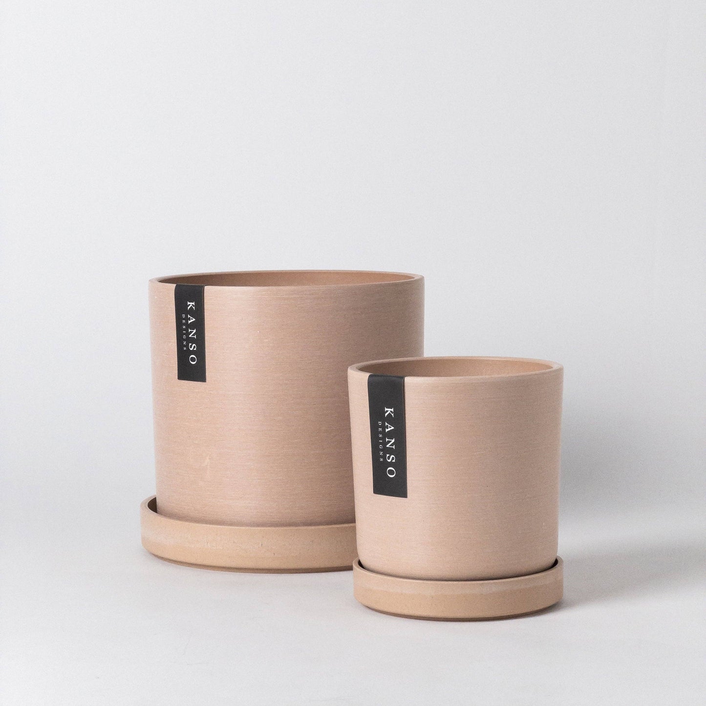 7" & 4" Signature Planters & Saucer | Earth Tones: 7" Only / Black
