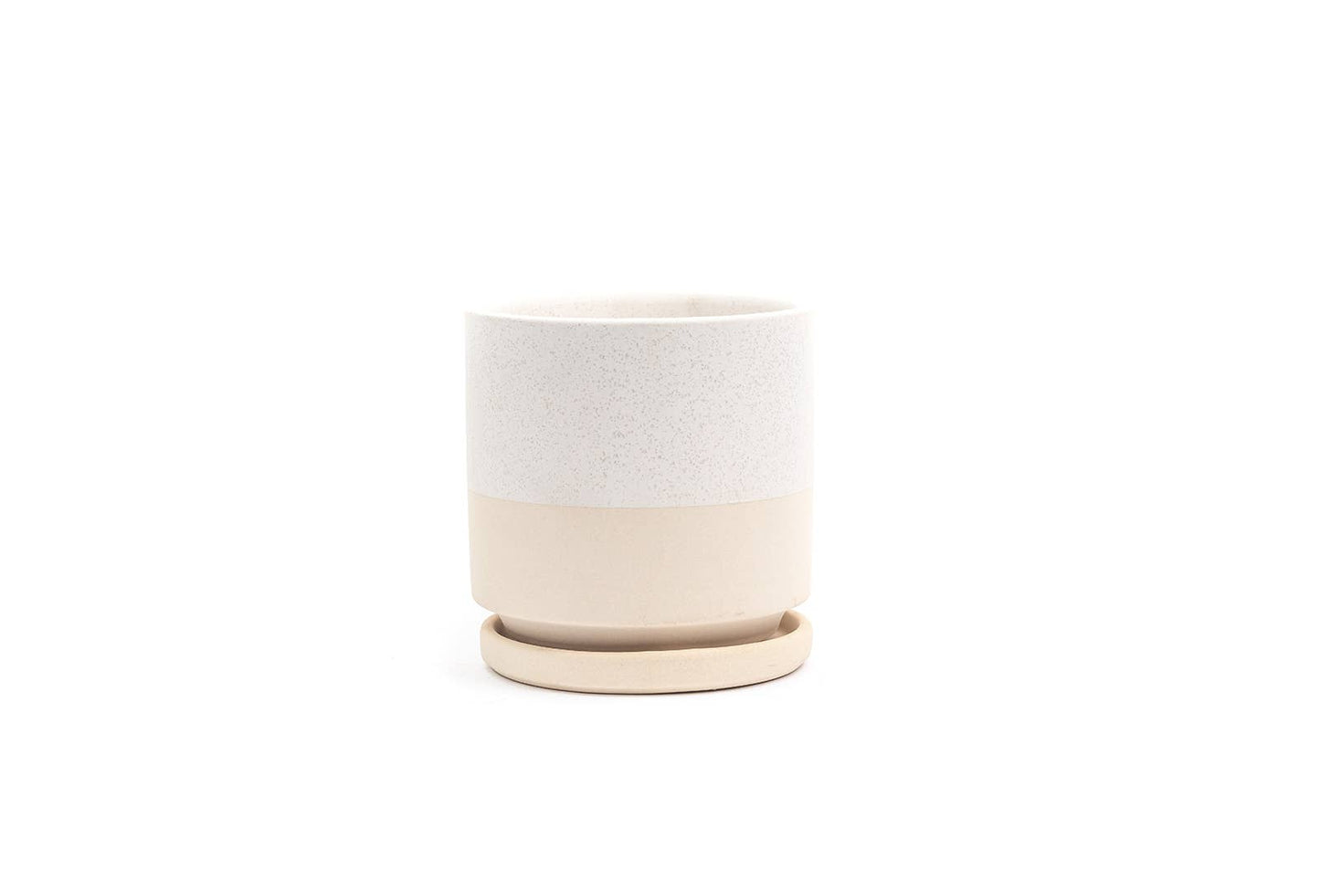 4.5" Gemstone Cylinder Pots with Water Saucers