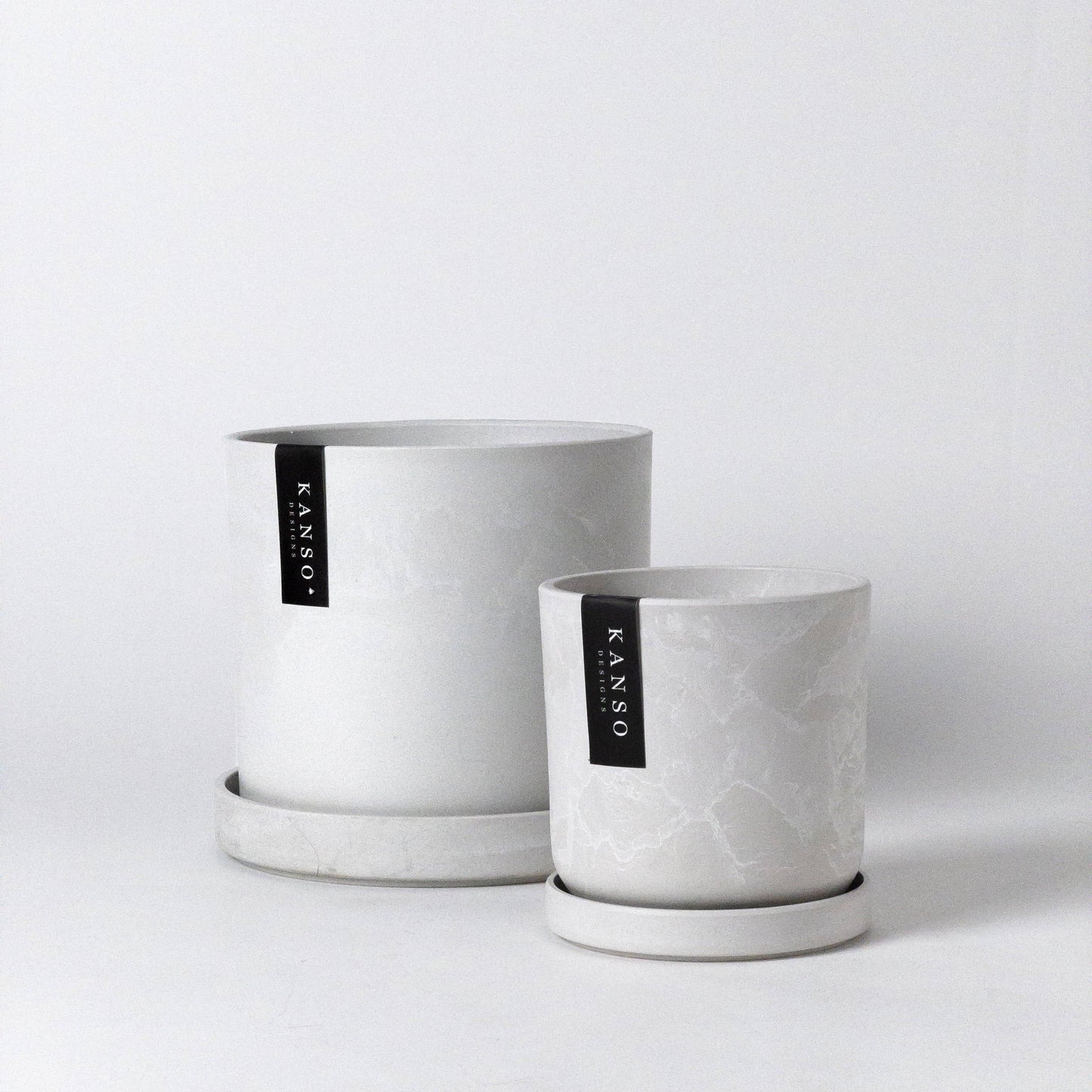 7" & 4" Signature Planters & Saucer | Earth Tones: 7" Only / Black