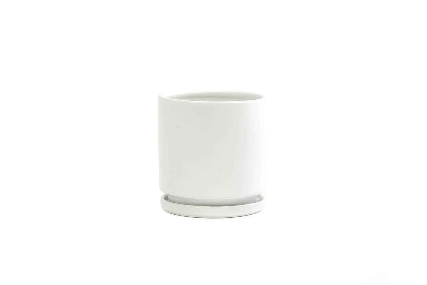 4.5" Gemstone Cylinder Pots with Water Saucers