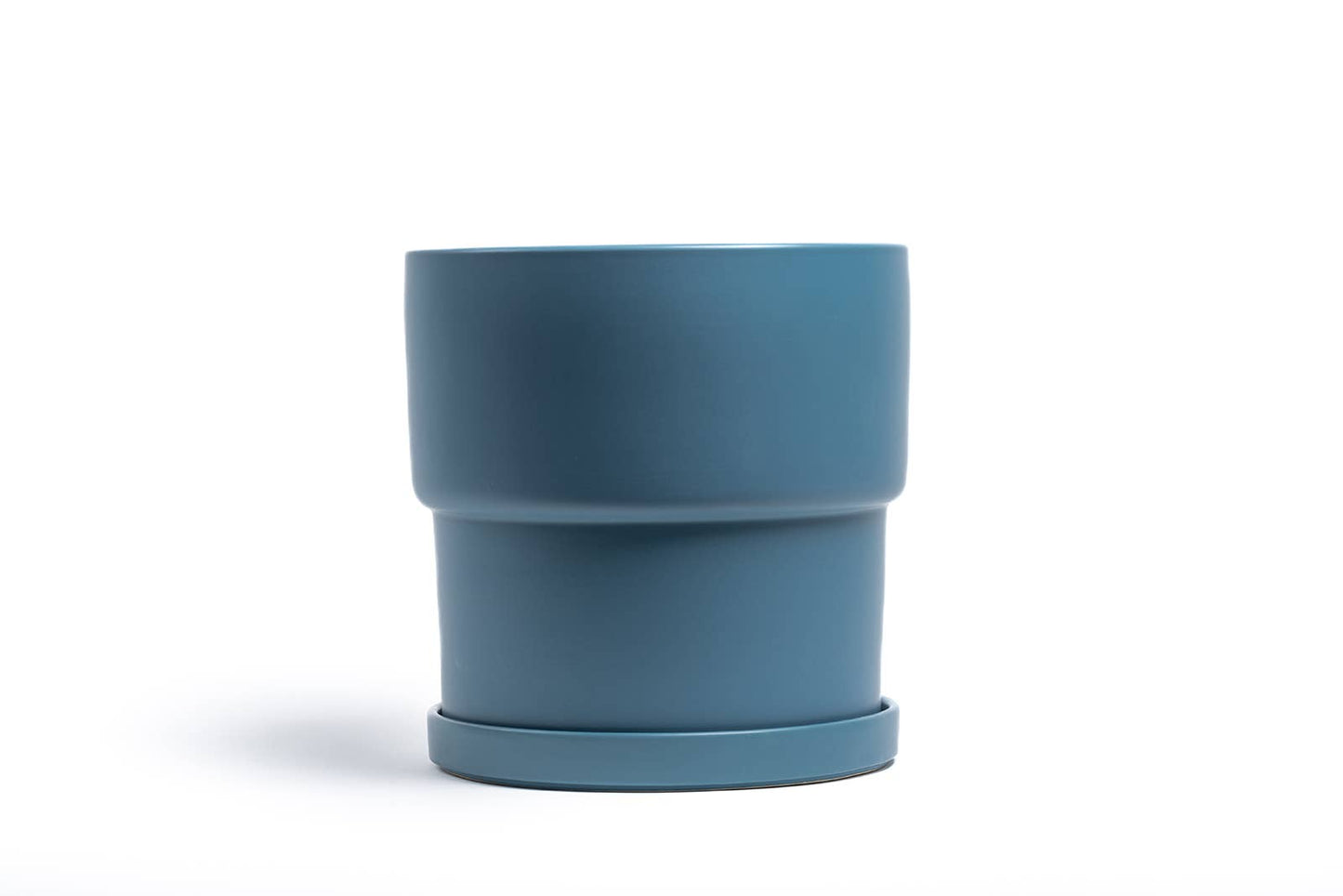4.5" Calyx Pots w/Saucers White Sesame