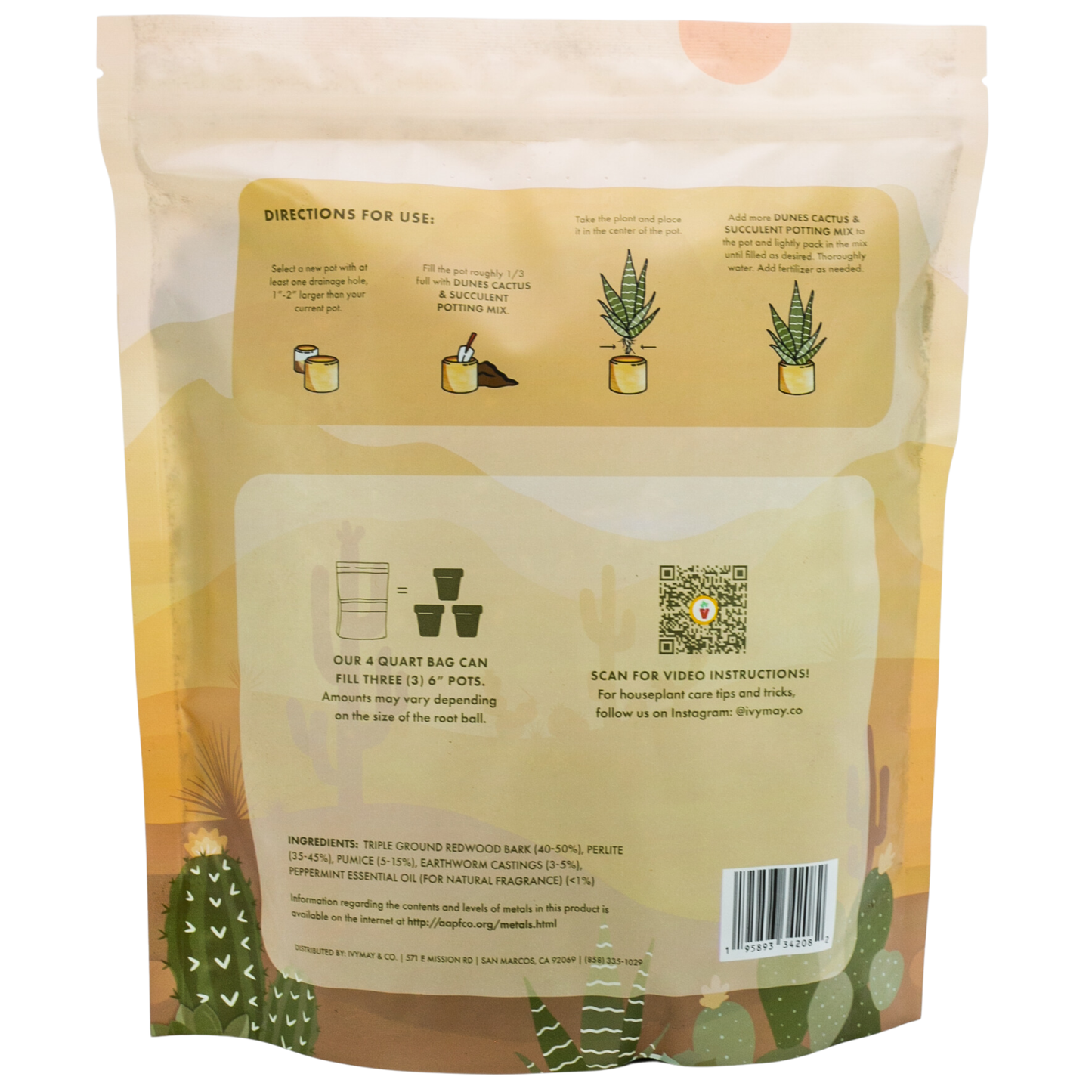 Cactus & Succulent Potting Mix - 1/2 Order