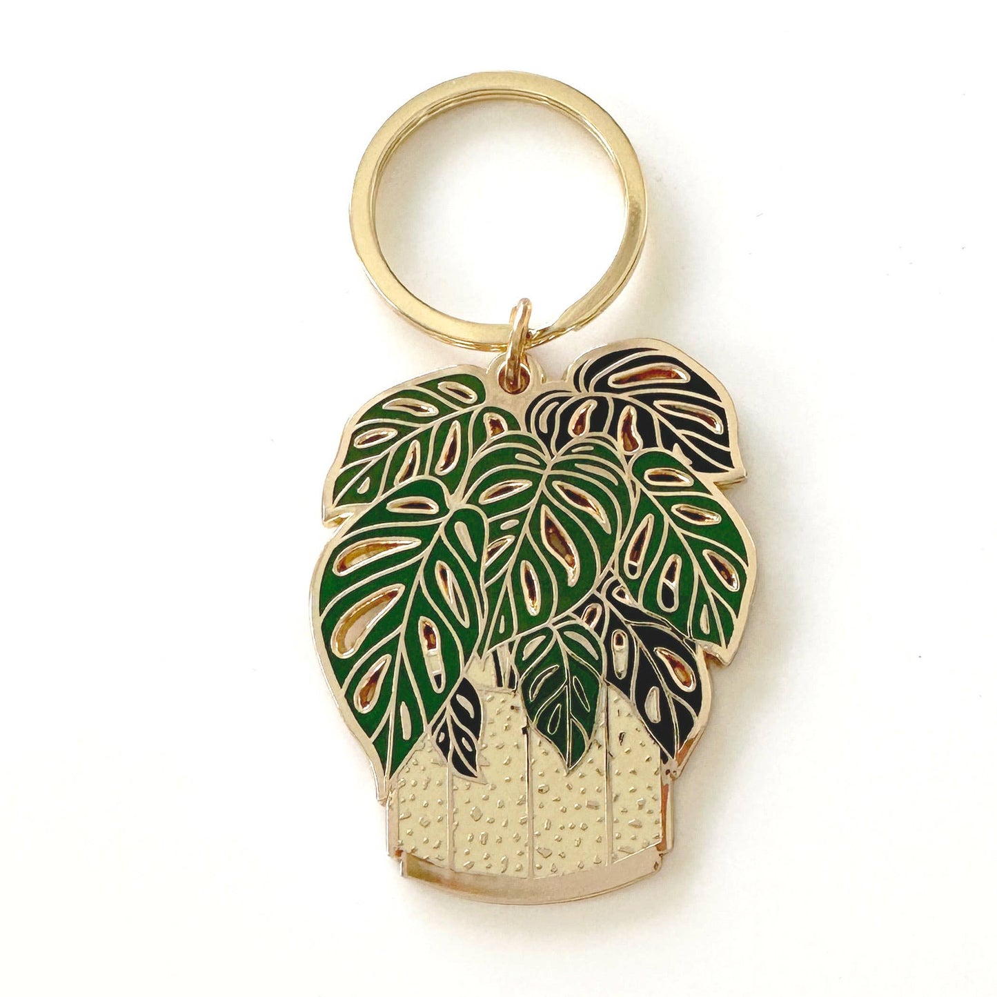 Swiss Monstera Plant Keychain | Valentine Gifts