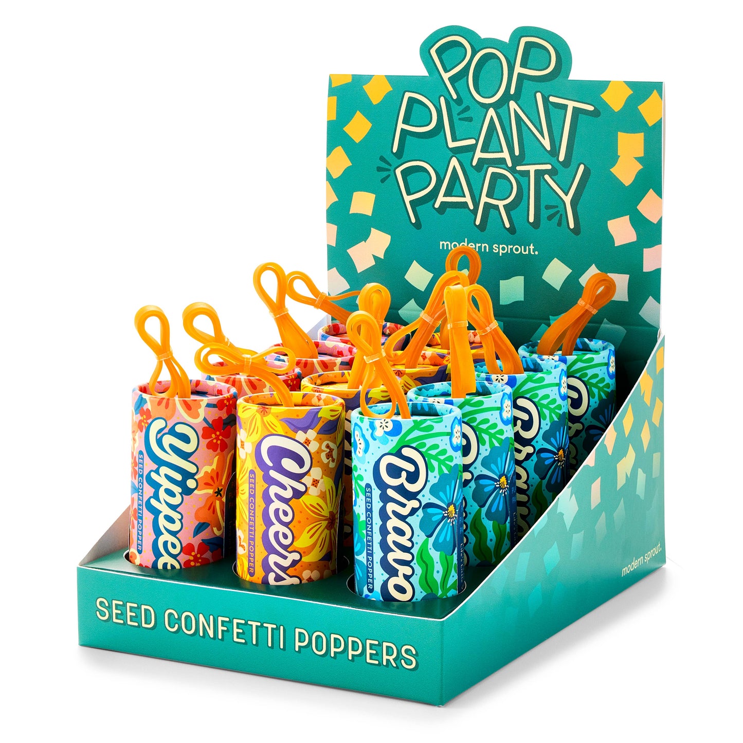 Seed Confetti Poppers - 36 Pk + Display