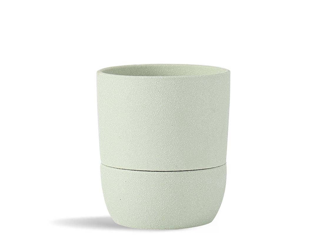 Self-watering pot, sage green 6.5"