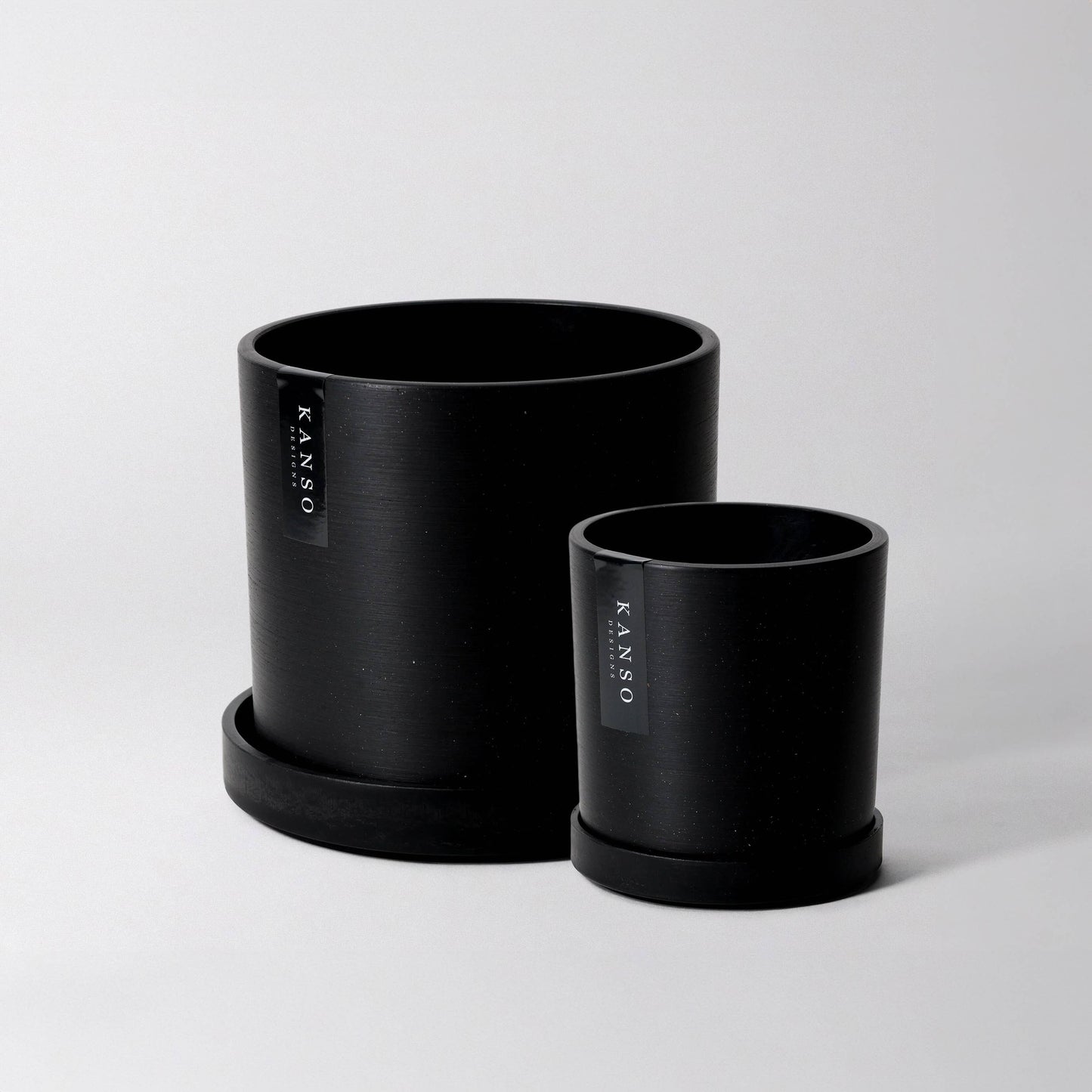 7" & 4" Signature Planters & Saucer | Earth Tones: 7" Only / Black