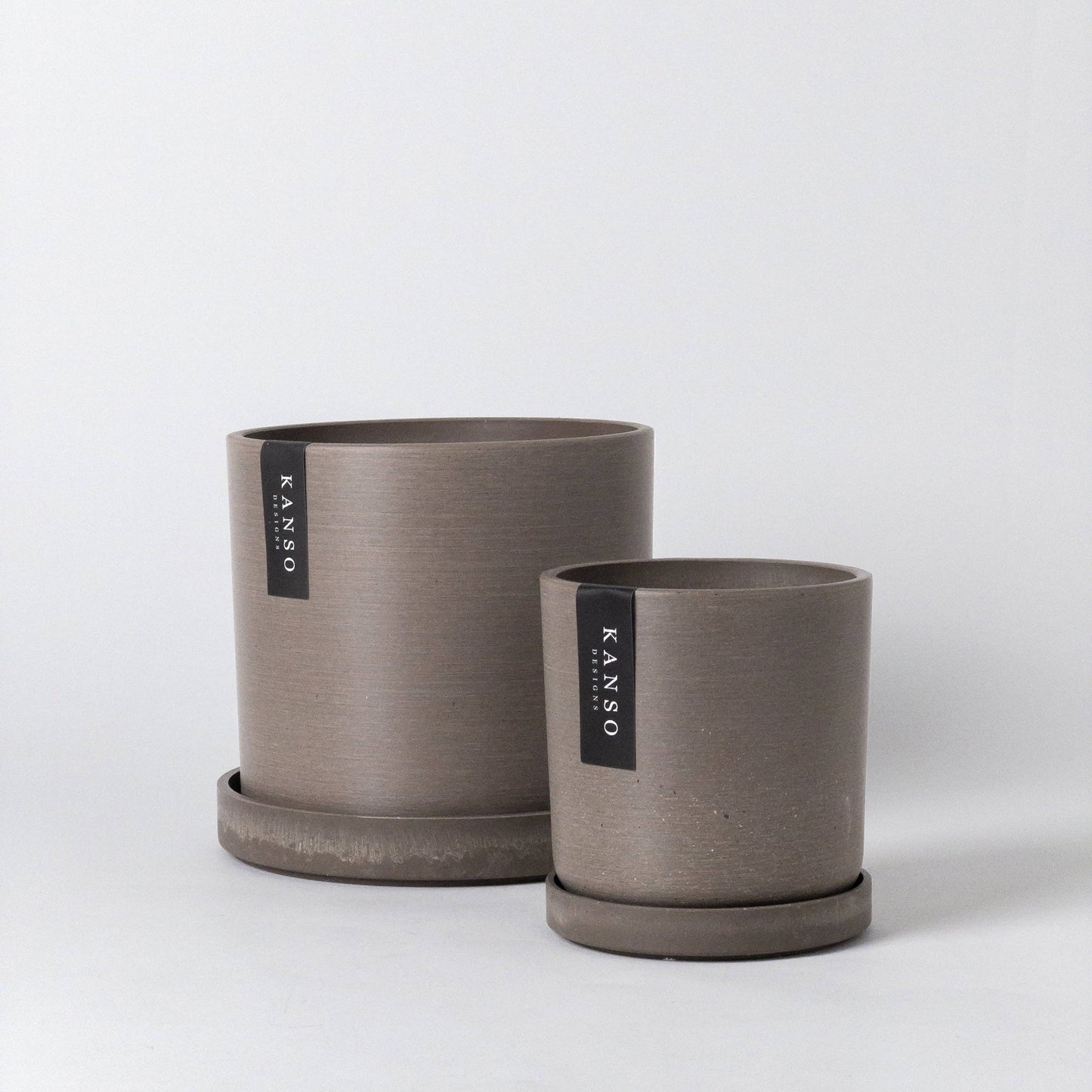 7" & 4" Signature Planters & Saucer | Earth Tones: 7" Only / Black