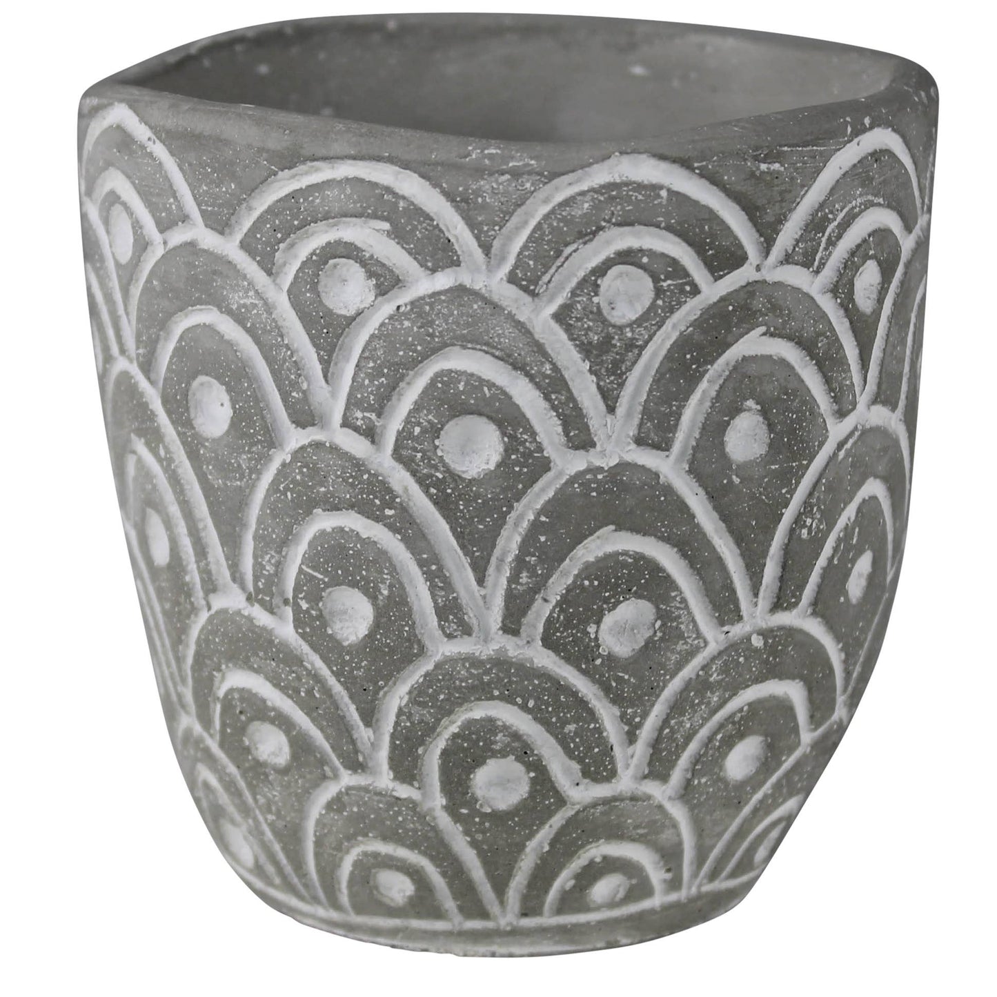 Cachepot, Cement - Scallop