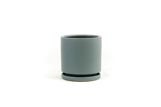 8.25" Gemstone Cylinder Pots with Water Tray