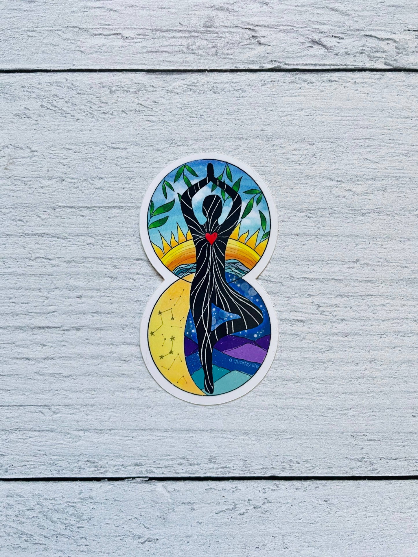 Yoga Tree Pose Sticker