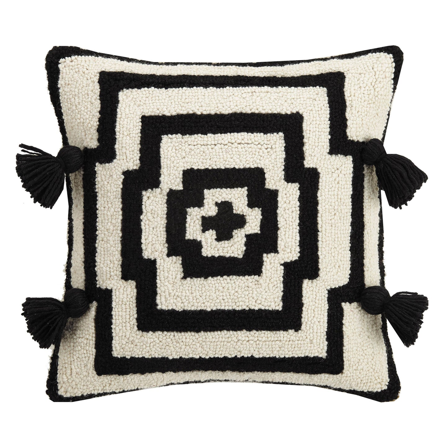 Hypnotic Black Tassels Hook Pillow