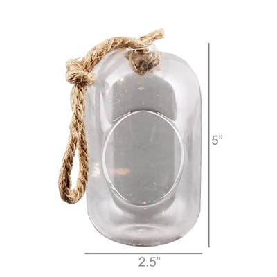 Sole Hanging Terrarium, Glass - Sm