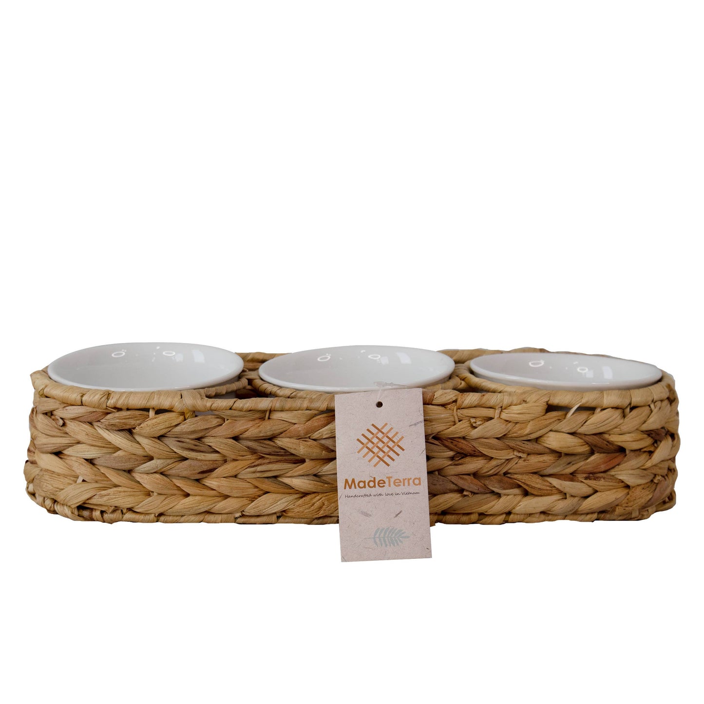 Wicker Woven Chip & Dip Serving Platter.Serving Tray