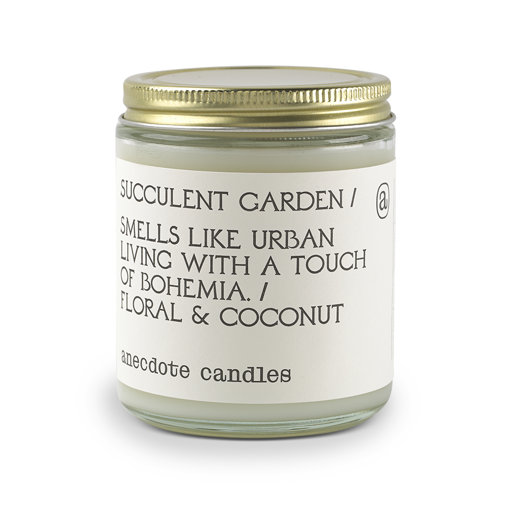 Succulent Garden (Floral & Coconut) Glass Jar Candle
