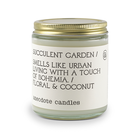 Succulent Garden (Floral & Coconut) Glass Jar Candle