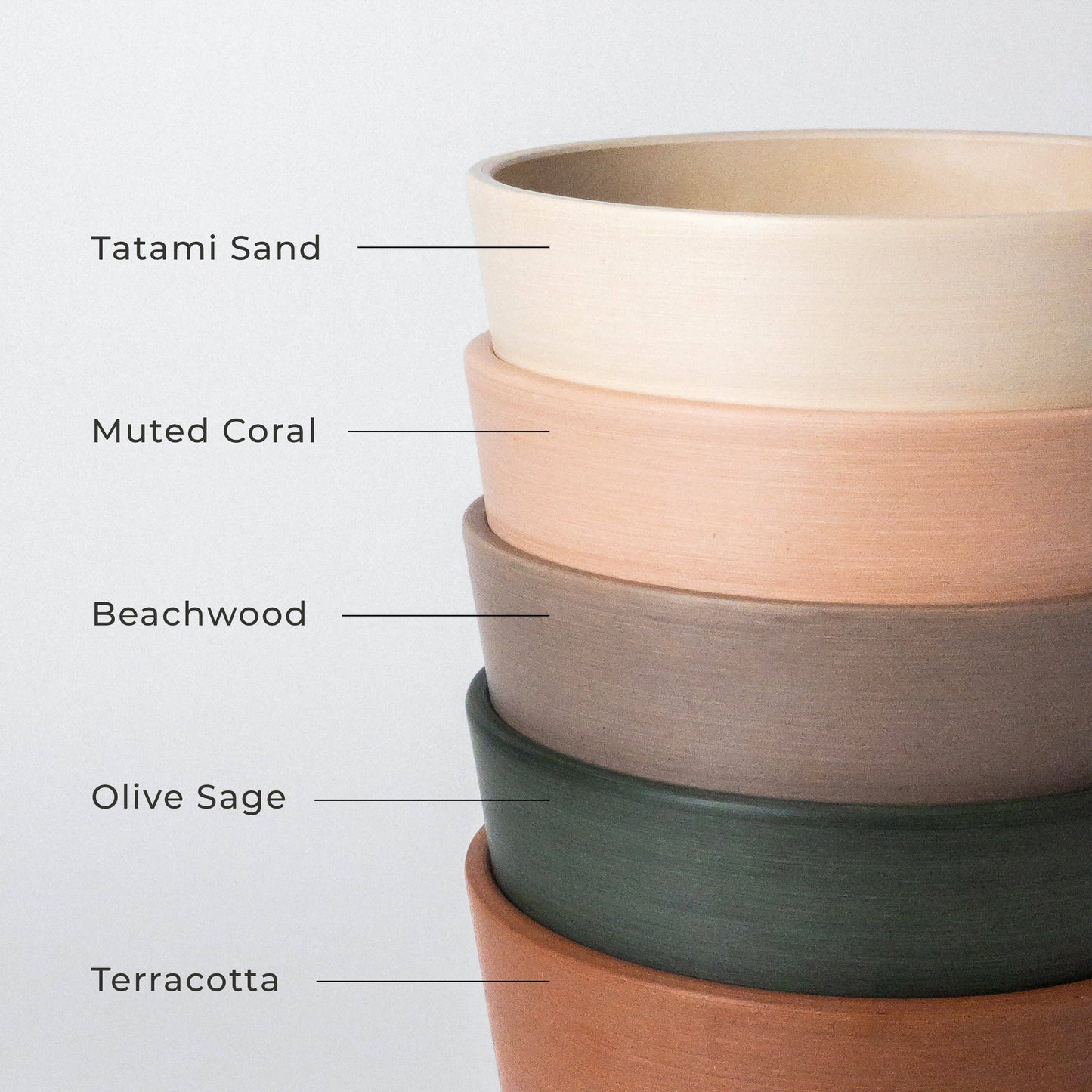 7" Tapered Signature Planter Pot & Saucer Set | Earth Tones: Olive Sage