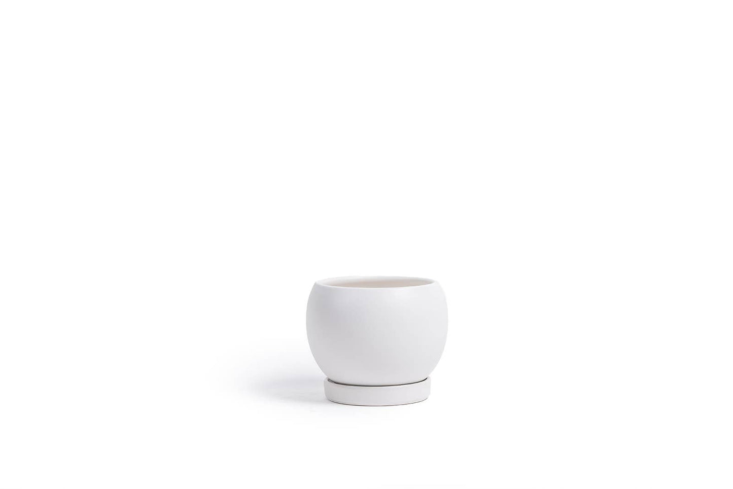 6" Bollé Pots Saucers - White Sesame