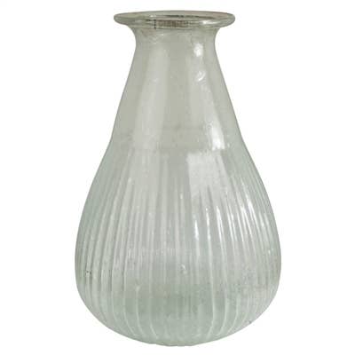 Peppered Vase, Wide Bottom, Seeded Glass