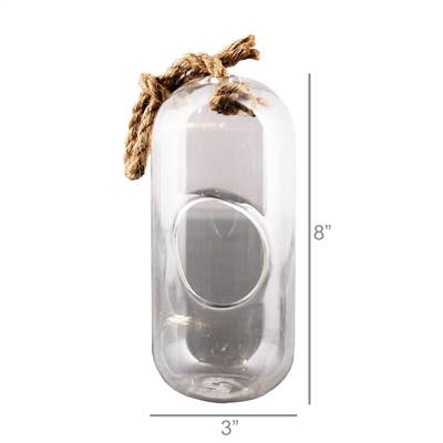 Sole Hanging Terrarium, Glass - Lrg