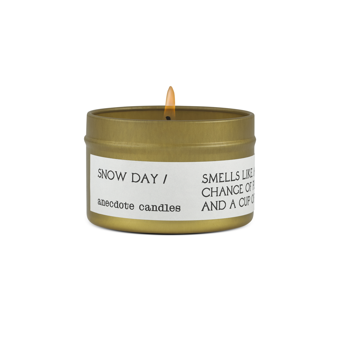Snow Day Gold Travel Tin Candle (Limited Edition)