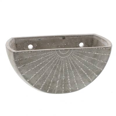 Rae Cement Wall Planter - Lrg