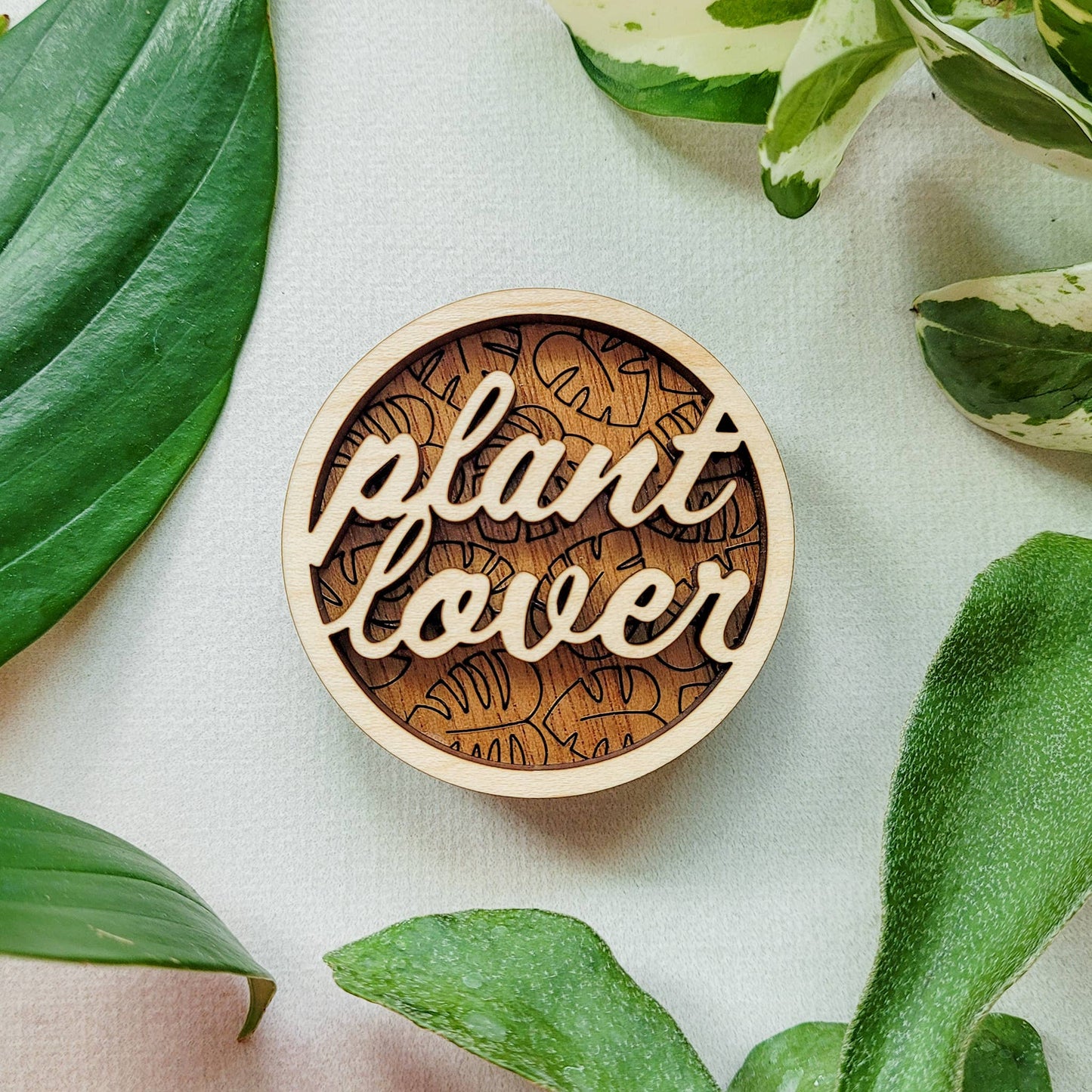 Plant Lady, Lover, Dad Magnet - Layered Wood