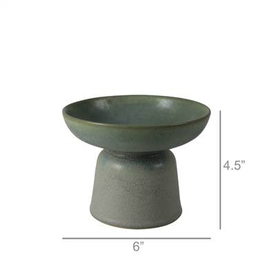 Tau Pedestal Bowl, Ceramic - Sm