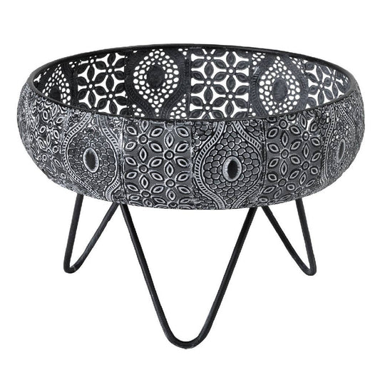 Moroccan Metal Basket Stand