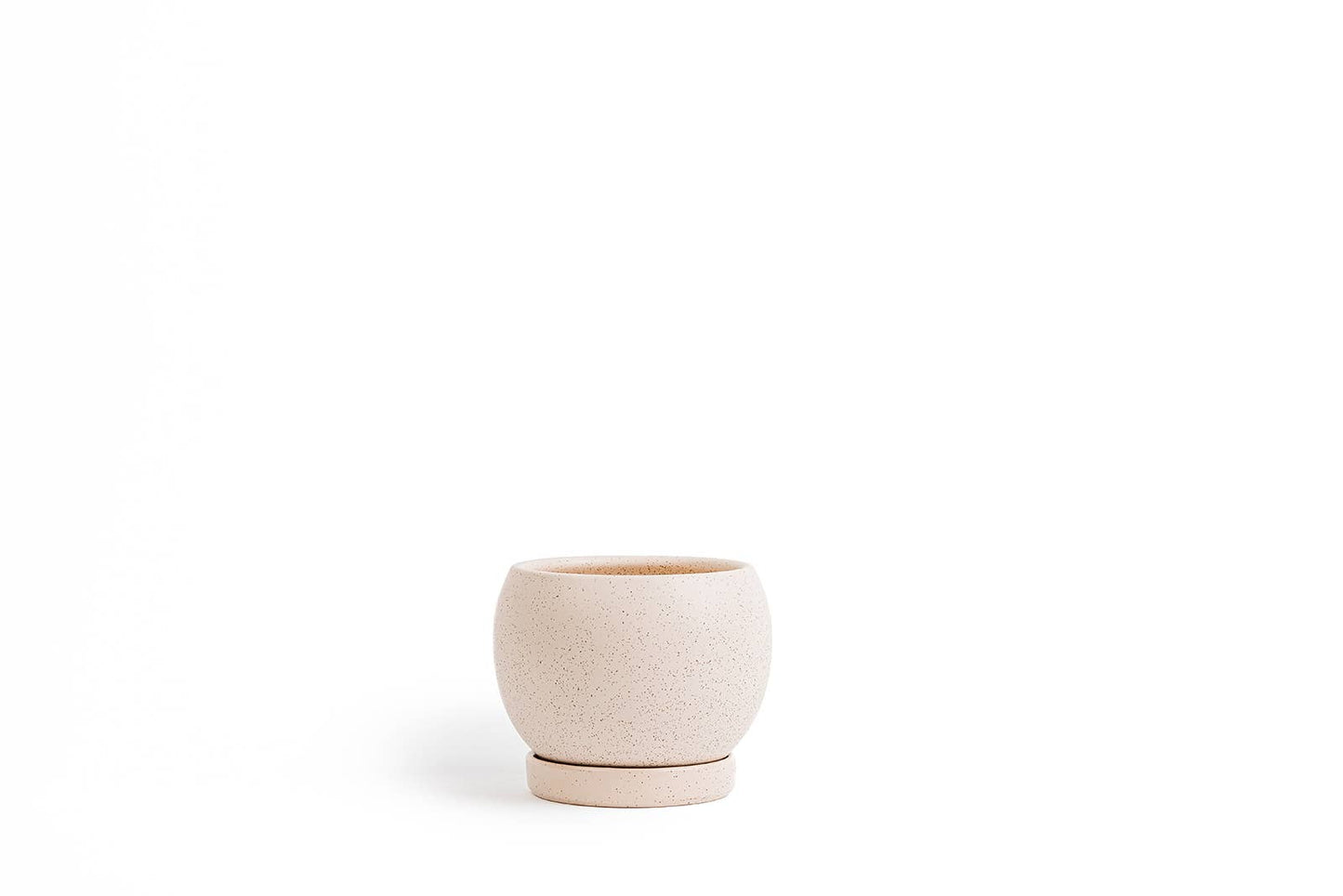 6" Bollé Pots Saucers - White Sesame