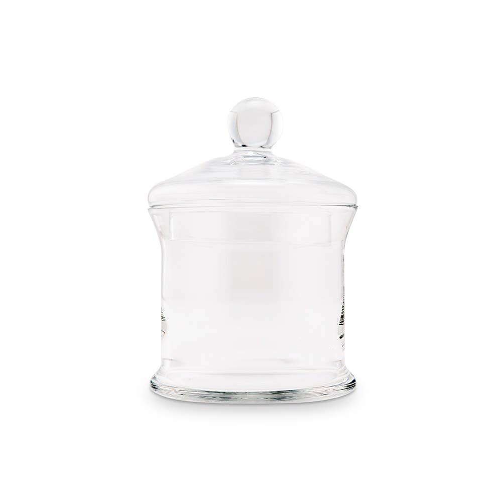 Small Glass Apothecary Candy Jar - Cylinder With Lid