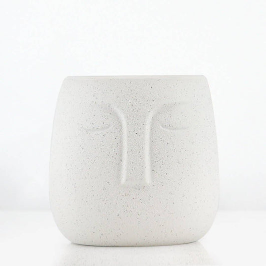 5.5" Slumbering Ceramic Face Planter