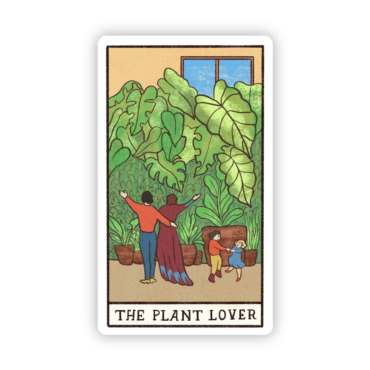 "The Plant Lover" Tarot Card Sticker