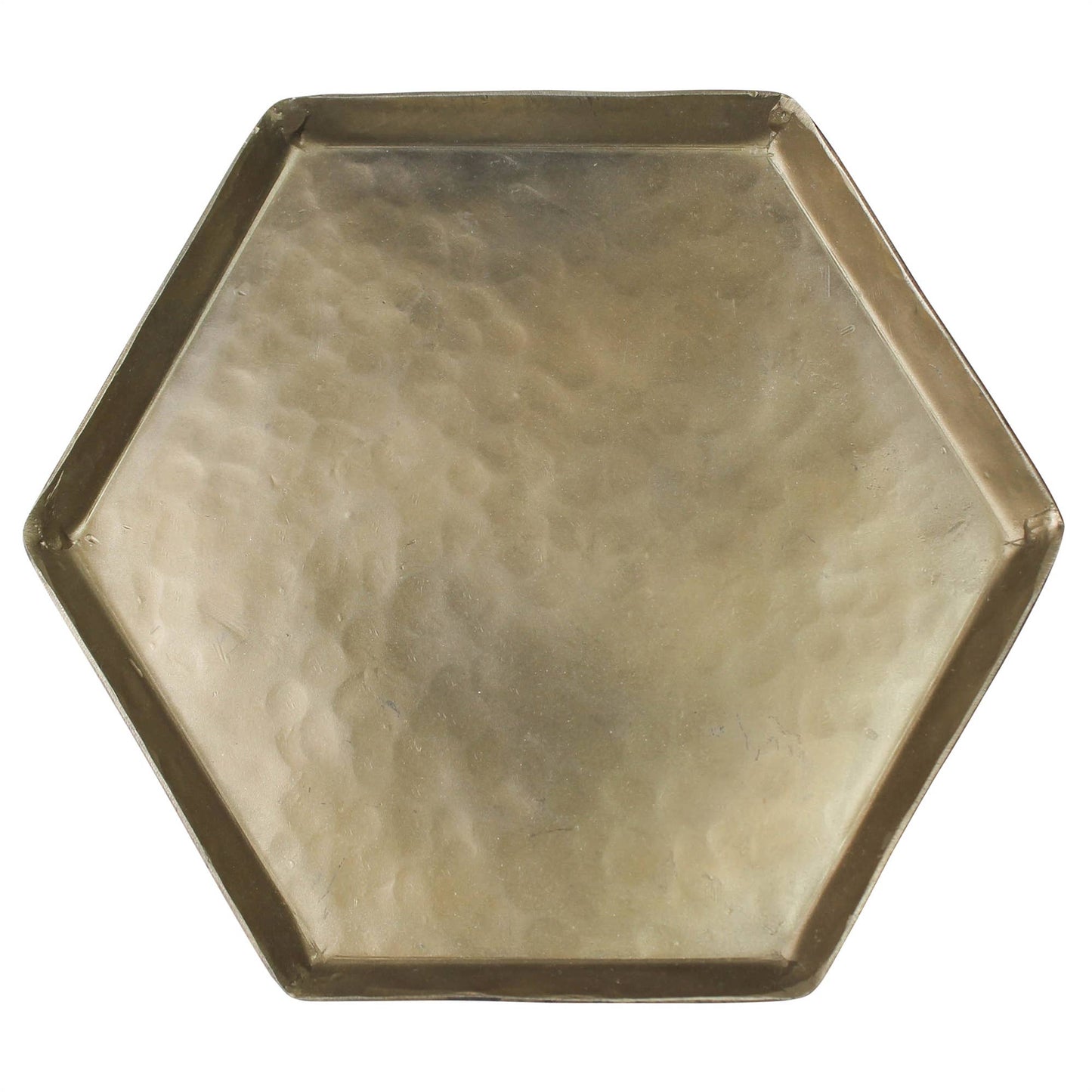 Tulum Tray, Brass - Hexagonal Lrg